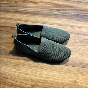 MIA Women's Olive Green Slip-On Ballet Flats